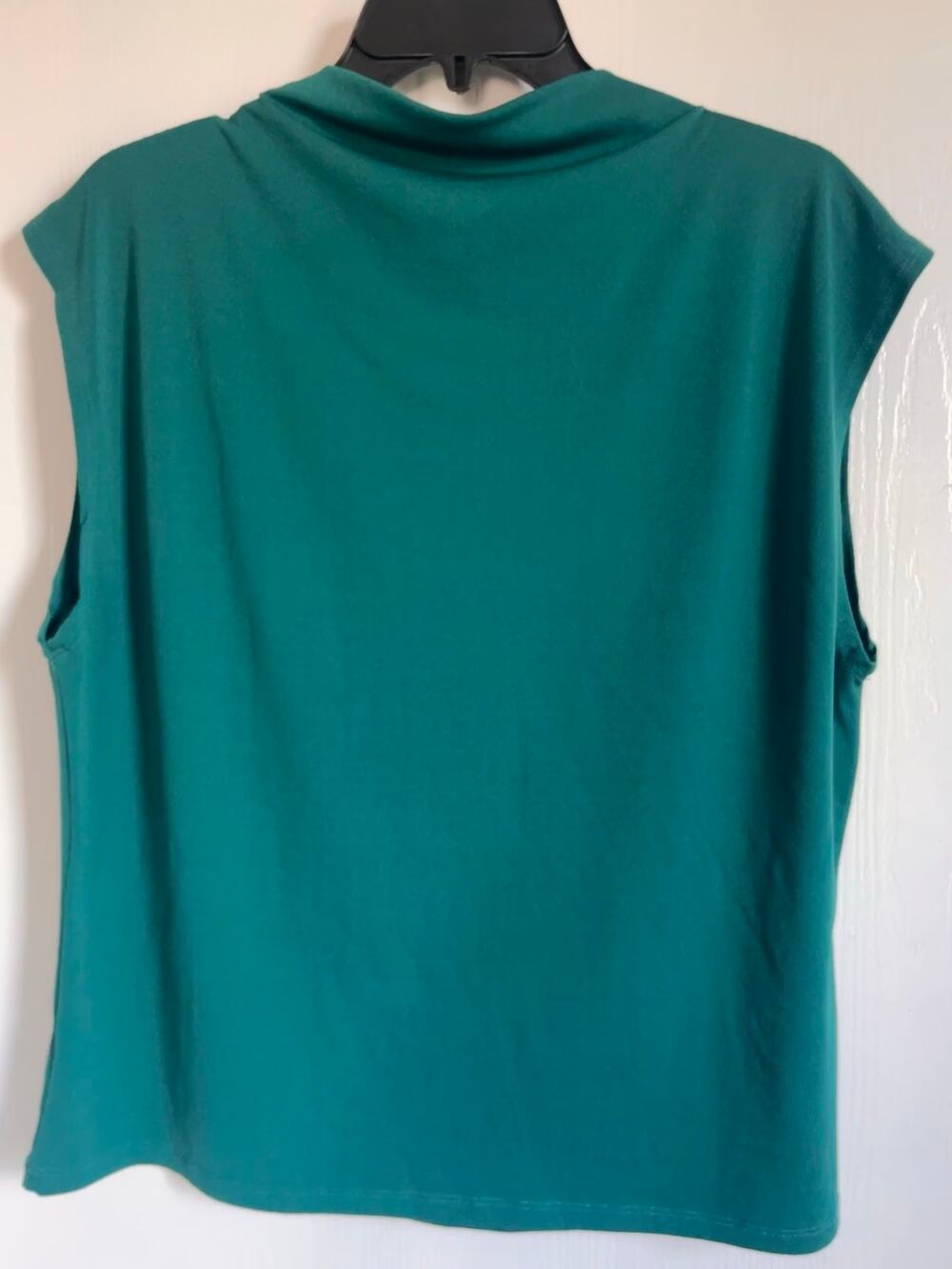 Nine West Forest Green Mock Neck Sleeveless Shell Top XL